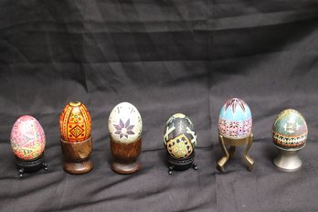 Decorative Hand Painted Wood Eggs