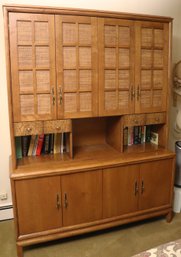 Custom MCM Storage Cabinet With Hutch