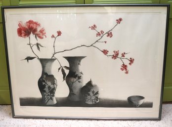 Peony Vases Artist Proof By Elaine Seimel - Crack In Glass