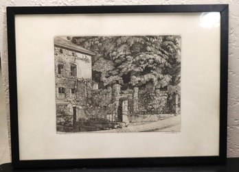 Der Florhof Framed Print By Carl Strauss