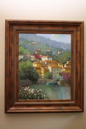 Tuscan Magic By Scott Wallis 2006 Fine Quality Impressionistic Landscape Painting Of An Italian Villa Signed