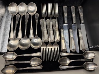 Sterling Silver Vintage Reed & Barton Heritage Pattern Service For 6- 24 Pc Total