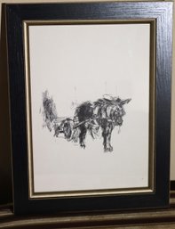 Mule Framed Print By Artist Edward Eichelbaum