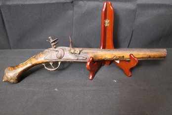 Antique Wood Flintlock Holster Pistol