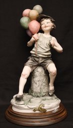 Capodimonte Giuseppe Armani Boy Holding Balloons Figurine