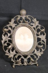 Victorian Baroque Rococo Ornate Metal Frame.