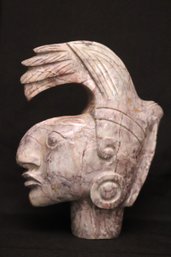 Mayan King Pakal Stone Marble Bust
