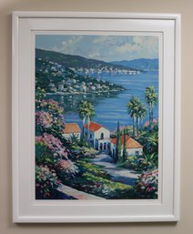 Large Limited Edition Serigraph Pathway To The Sea Signed By Artist John Zaccheo With COA