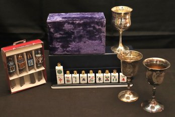 Includes A Gourmet Cheese Spreader, Engraved Kiddush Cups And Mahjong Style Menorah
