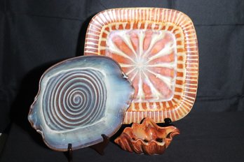Collection Of Ceramic Art Pottery With A Glazed Finish Includes Pieces Signed By The Artist