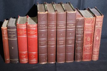 Collection Of Assorted Vintage/ Antique Leather- Bound Books