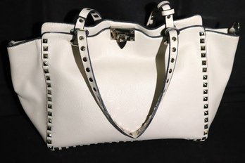 Womens Fashion Handbag With Studded Accents