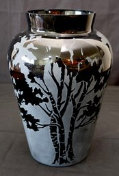 Beautiful Signed Kelsey Murphy Pilgrim Sand Carved Cameo Vase In  Deep Burgundy-Black