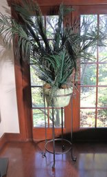 Decorative Plant On Wrought Metal Stand