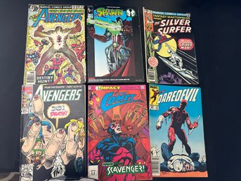 6 Vintage Marvel Comics, Impact And Todd Toys