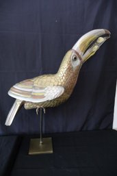 Sergio Bustamante Highly Collectible Mexican Artist,  Mixed Metals Toucan Statue