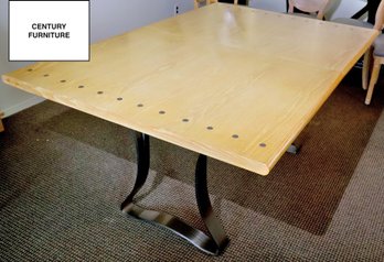 Bloomingdales Century Dining Room Table With Metal Accents..