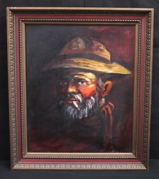 Vintage Portrait Of An Elderly Man With A Cigarette