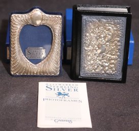 Miniature Carrs Sterling Silver Photo Frame And Sterling Silver Embossed Miniature Dictionary