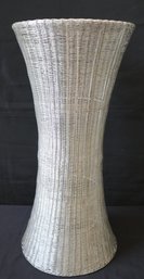Unique Hand Woven Thin Metal Wire Accent Table/Display Pedestal