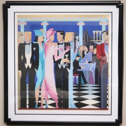 Large Art Deco Style An Evening To Remember Limited Edition Serigraph By Giancarlo Impiglia With COA