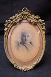 Antique Brass Victorian Picture Frame