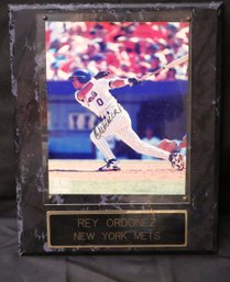 Rey Ordonez NY Mets  Signed Photo File Plaque