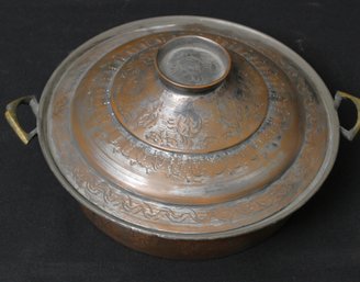 Vintage Engraved Copper Cookware