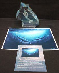 Robert Wyland Limited Edition Artist Proof Lucite Sculpture With Wyland Collectors Edition Print