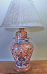 19th Century Imari Temple Jar And Lid With Intricately Painted Scenery.