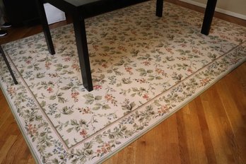 Custom Made Overall Floral Design Area Rug / Carpet With Floral Border.