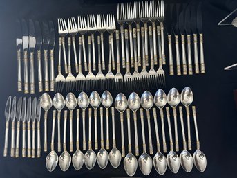 Sterling Silver Wallace Golden Aegean Weave Flatware Set-Very Classy- 67 Piece Service For 12