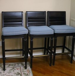 . Set Of 3 Century Furniture Barstools By Richard Frinier Designs