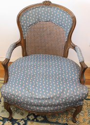 Vintage French Style Cane Back Bergere Chair