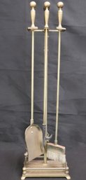 Brass Fireplace Tool Set