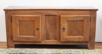 Antique Farmhouse Style Solid Pegged Wood 2-Door Cabinet