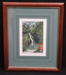A Day At The Falls Limited Edition Drypoint Engraving By Steve Strickland