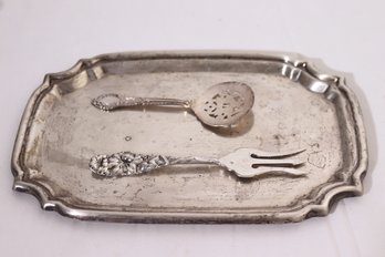 Sterling Silver Scalloped Table Tray By Poole