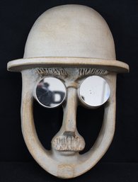 Mid Century Man With Bowler Hat Ceramic Hanging Wall Sculpture By David Gil For Bennington Potters