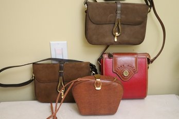 Lot Of 4 Vintage Handbags With Lederer De Paris, Saint Borse