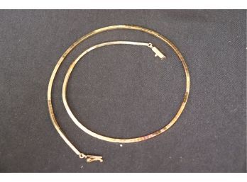 14K YG Box Link Necklace