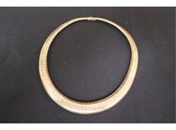 14K YG/WG 2 Tone Flexible Style Choker Necklace