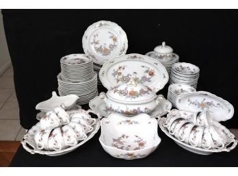 Large Hutschenreuther Dinner Set Mandalay Pattern With Floral Design