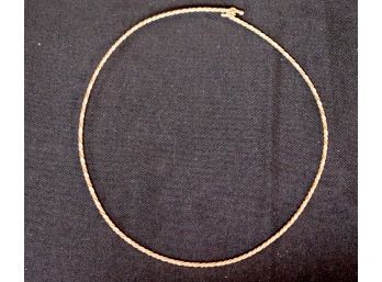14K YG Twist Style Choker Necklace
