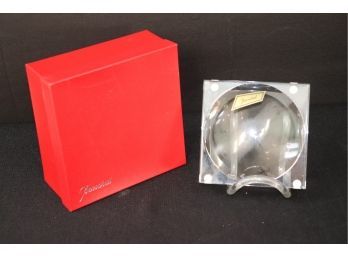 Vintage Baccarat Ashtray With Gold Paper Label In Original Box