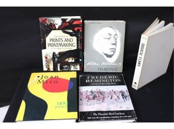 Group Of 5 Art Books Including Frederic Remington, Joan Miro & Kathe Kollwitz