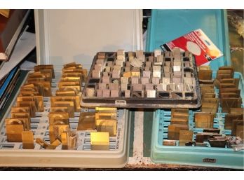 Lot Of Assorted Engraving Plates Includes Letters And Numbers