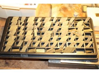 Lot Of Assorted Engraving Plates Includes Letters And Numbers