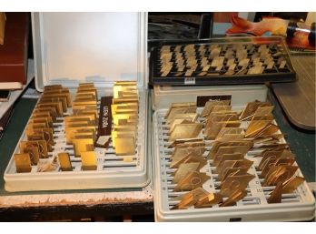 Lot Of Assorted Engraving Plates Includes Letters And Numbers