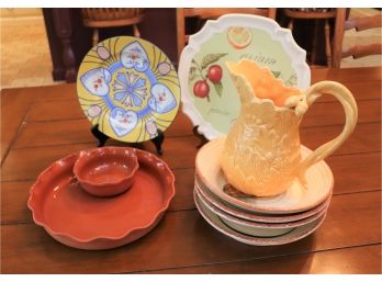 86.Bret Bortner Design For Crate & Barrel Chip/Dip, Bowls By Williams-Sonoma, Signed Plate & Villeroy & Boch F